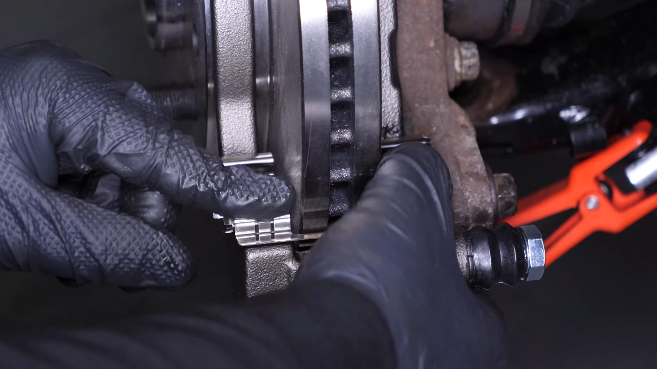 Place the brake pads