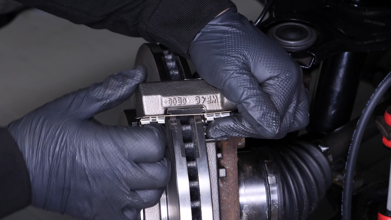 Place the brake pads