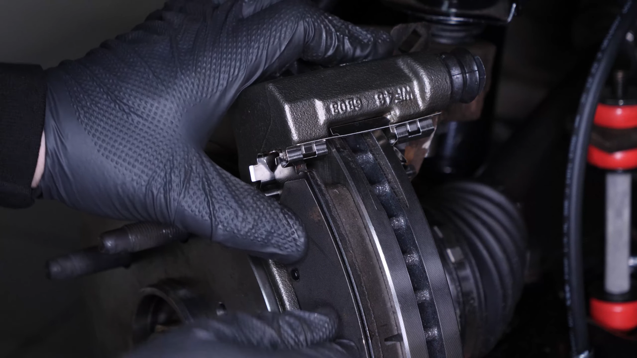 Place the brake pads