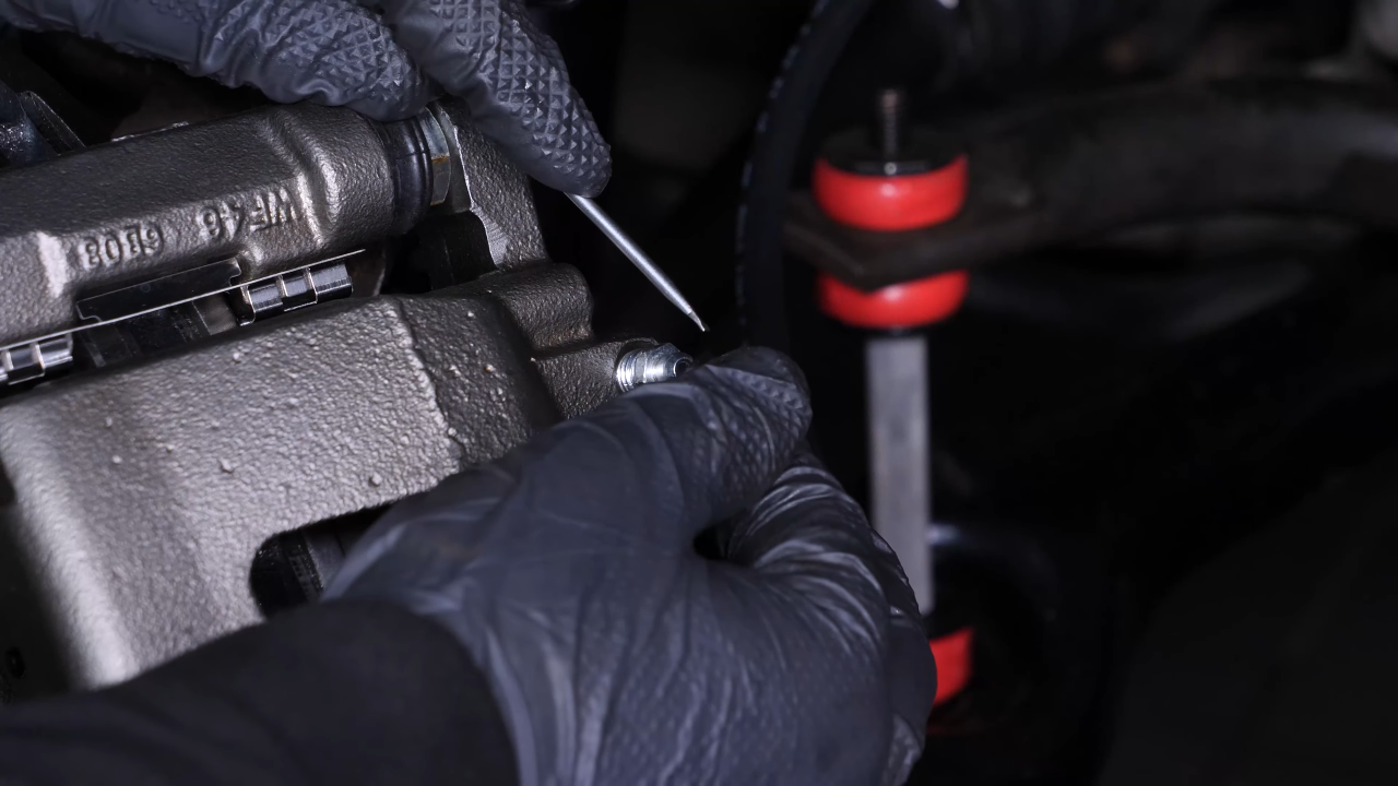 Bleed the brake fluid system
