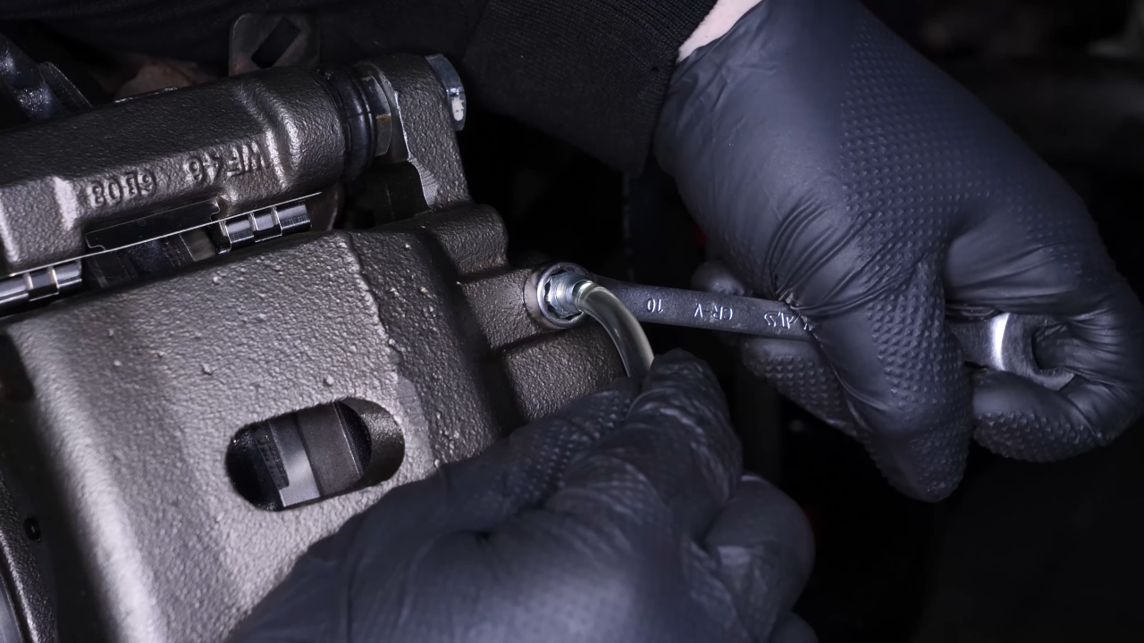 Bleed the brake fluid system