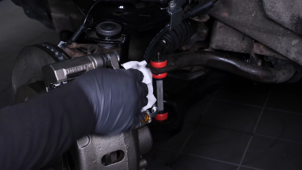 Bleed the brake fluid system