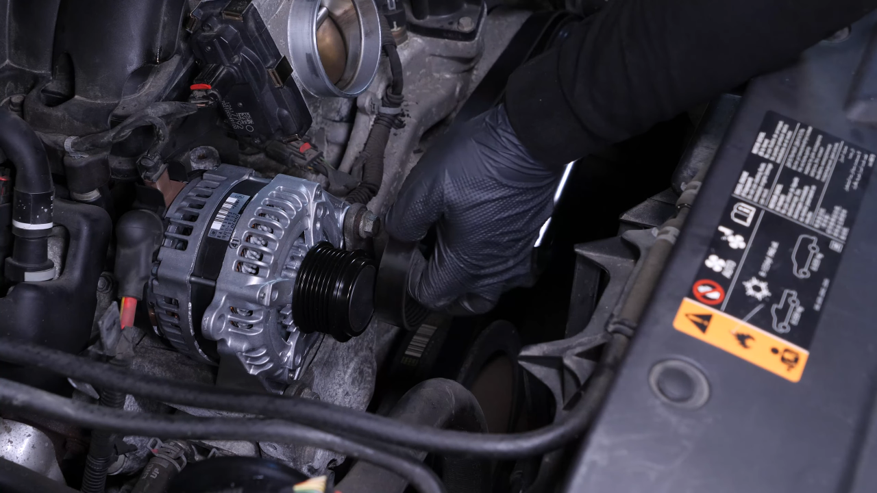 Put the serpentine belt back