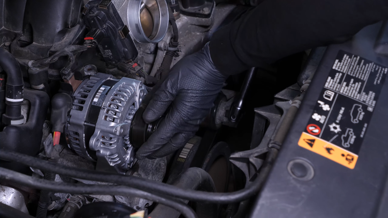 Put the serpentine belt back