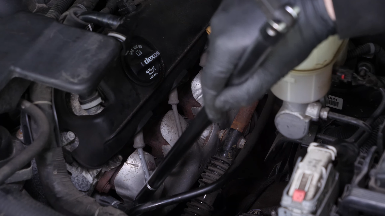 Access the spark plug