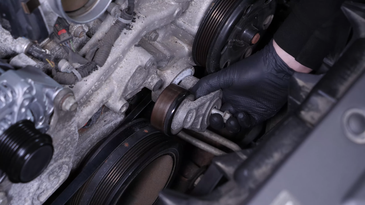 Remove the belt tensioner