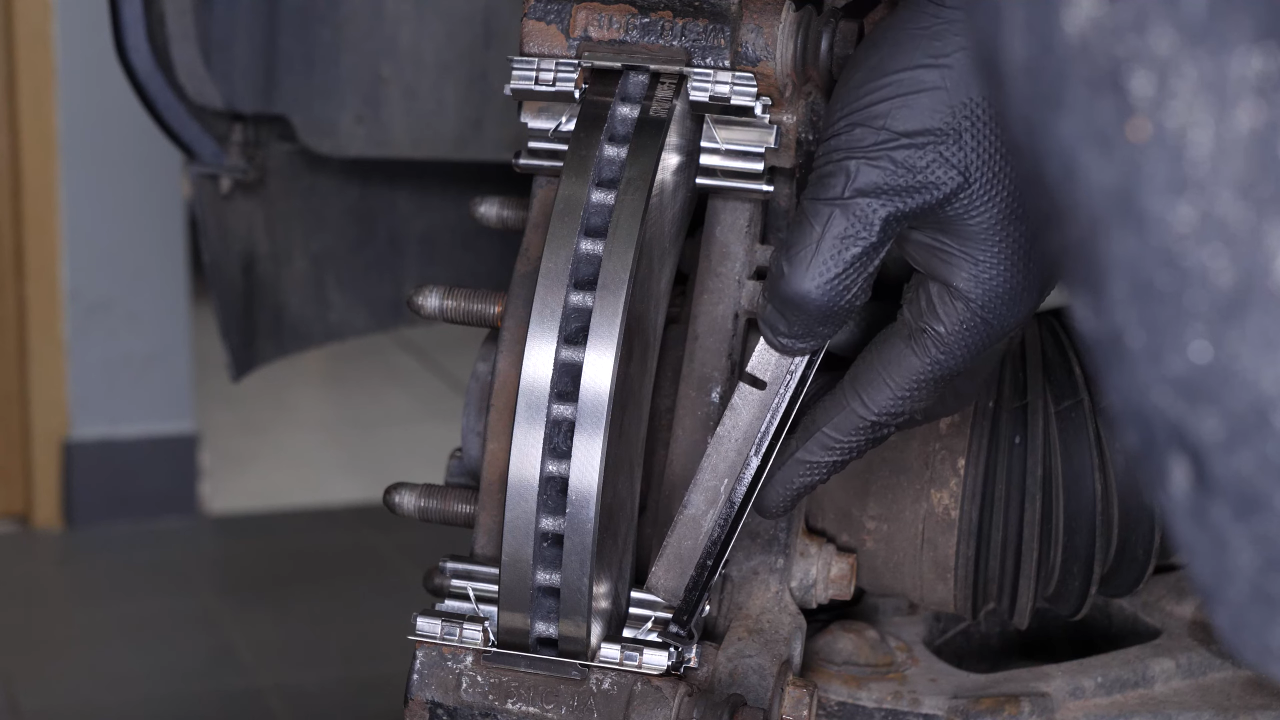Place the new brake pads