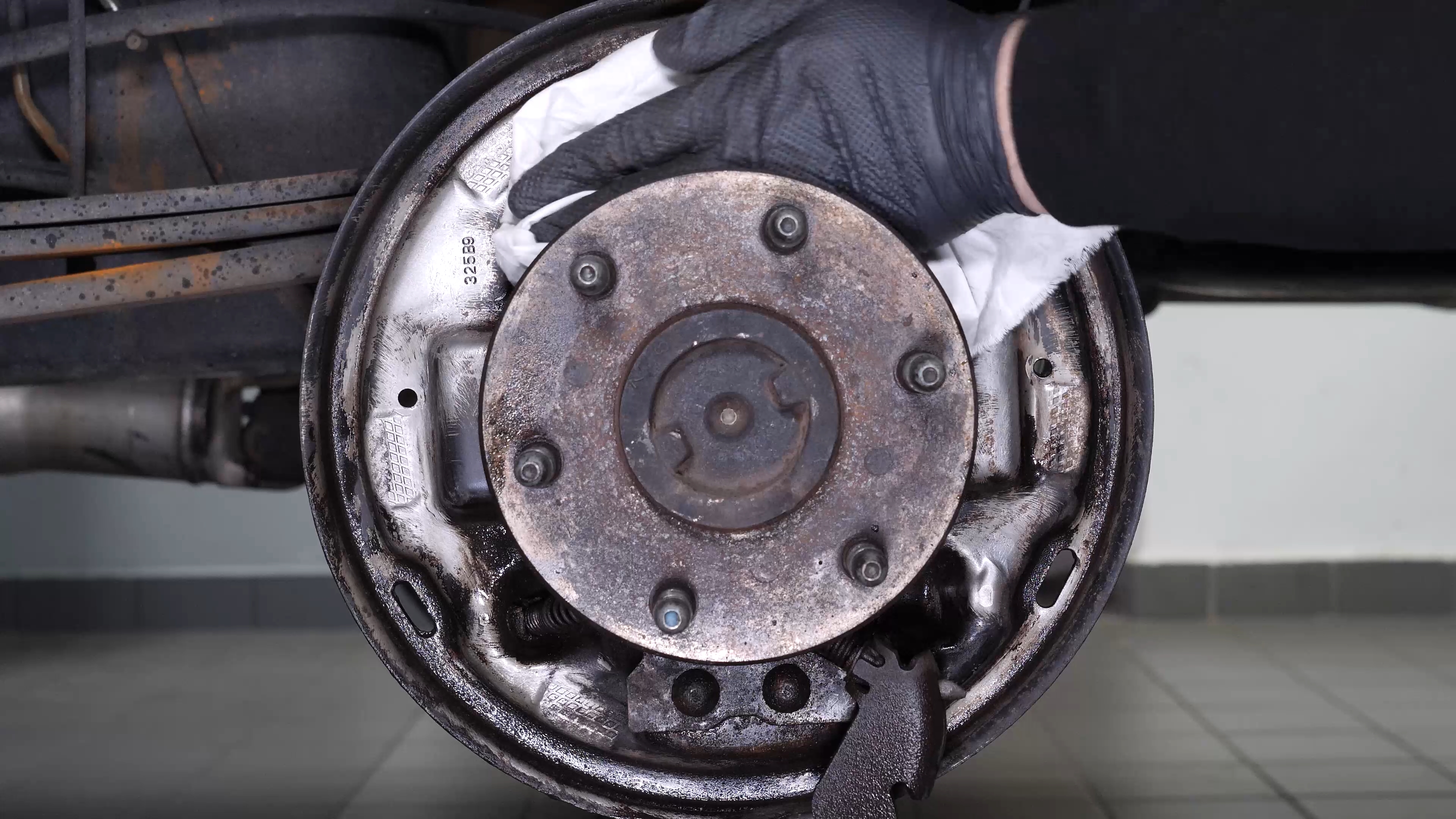 Clean the backing plate