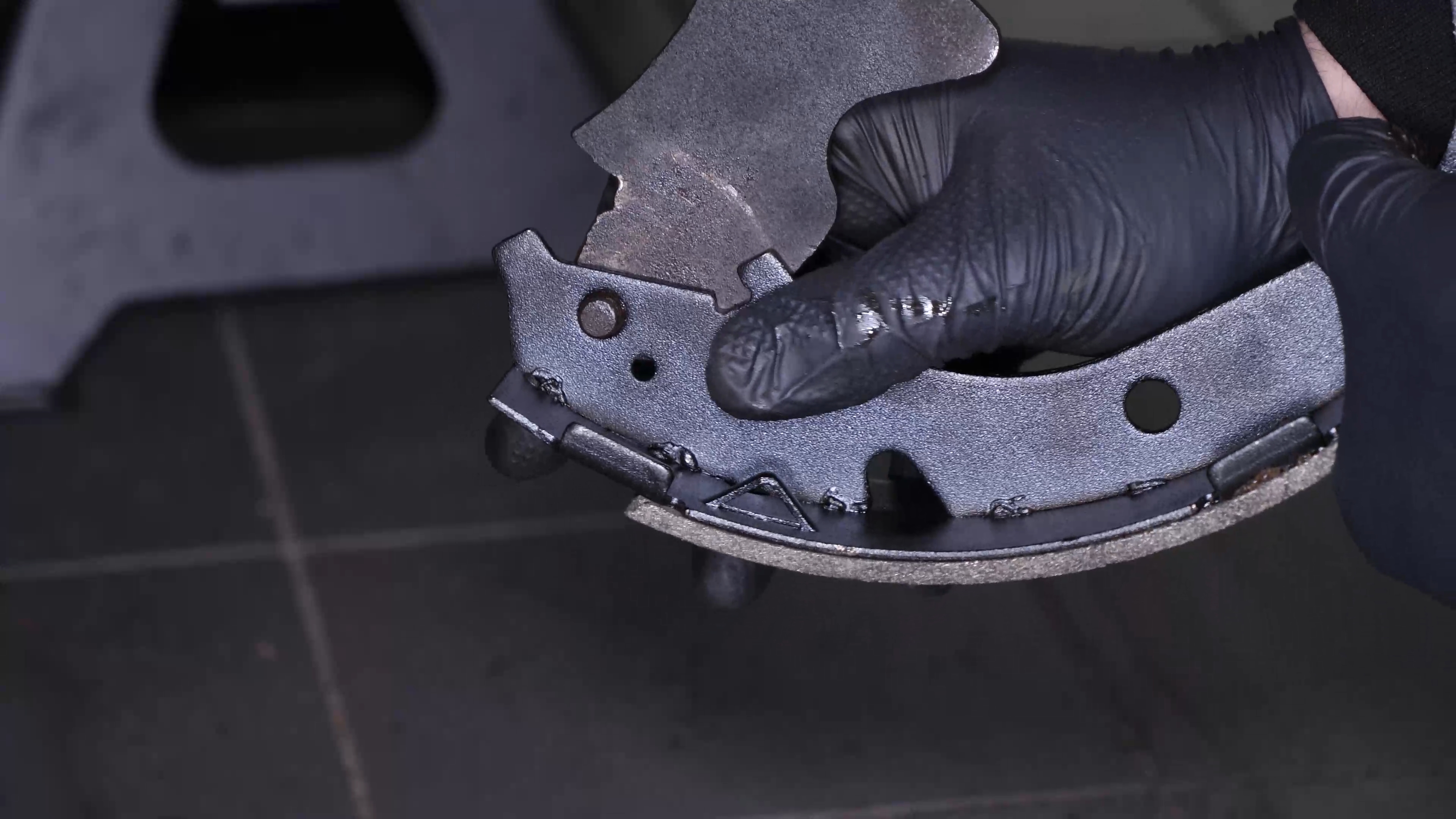 Put the parking brake lever back