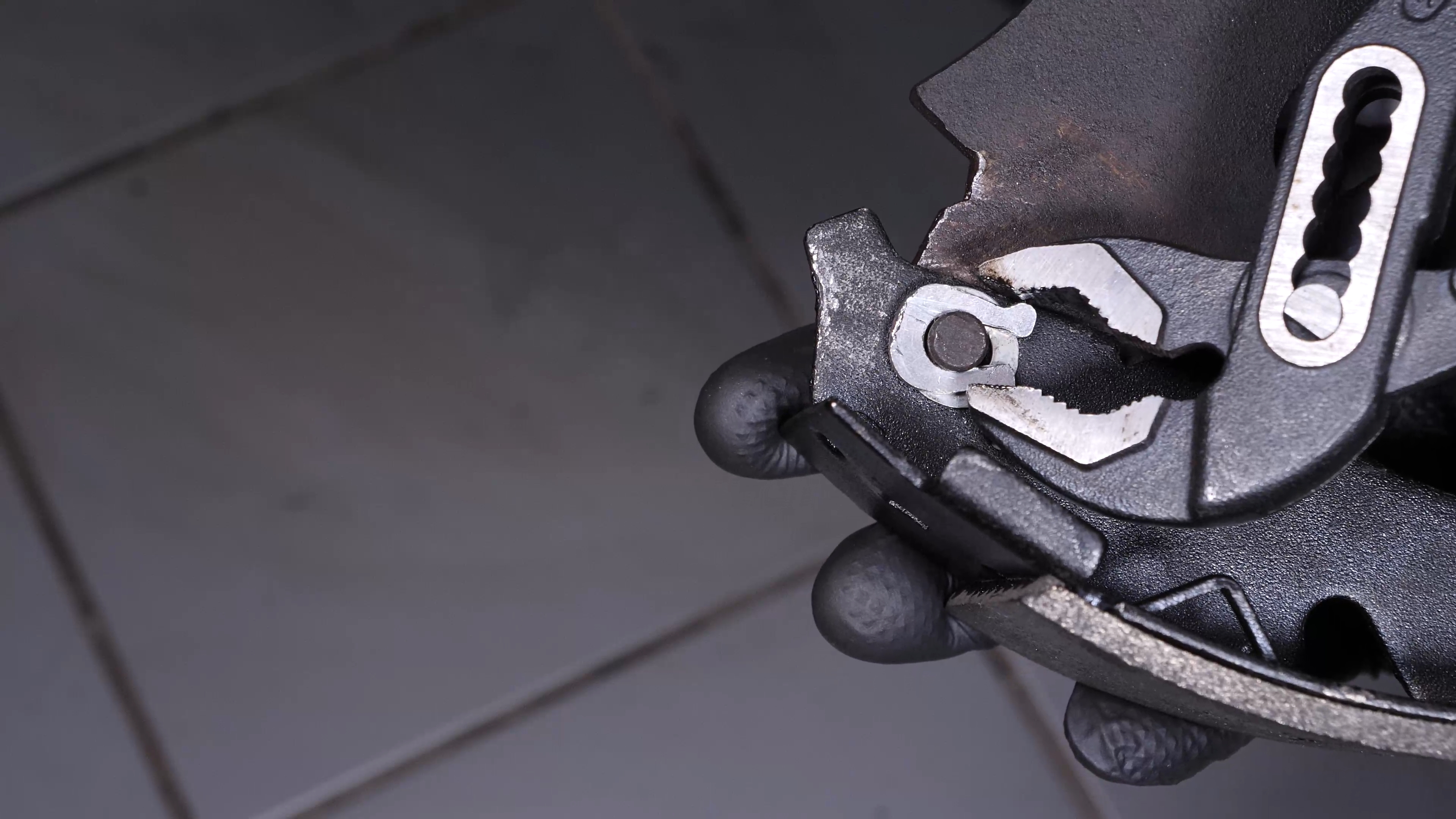 Put the parking brake lever back