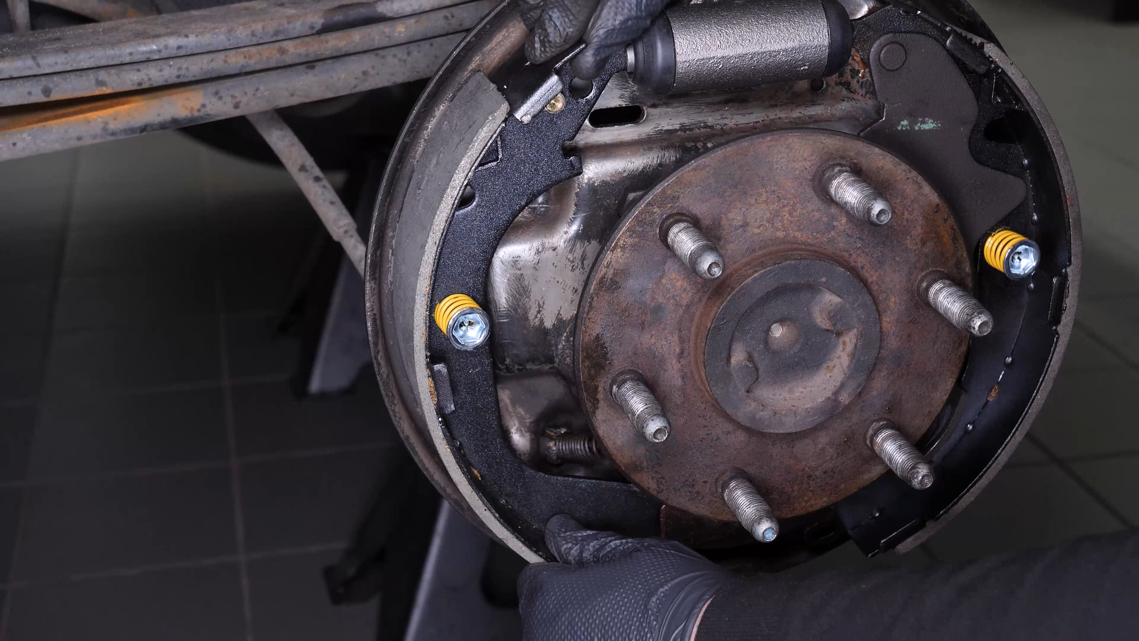 Install the new brake shoes