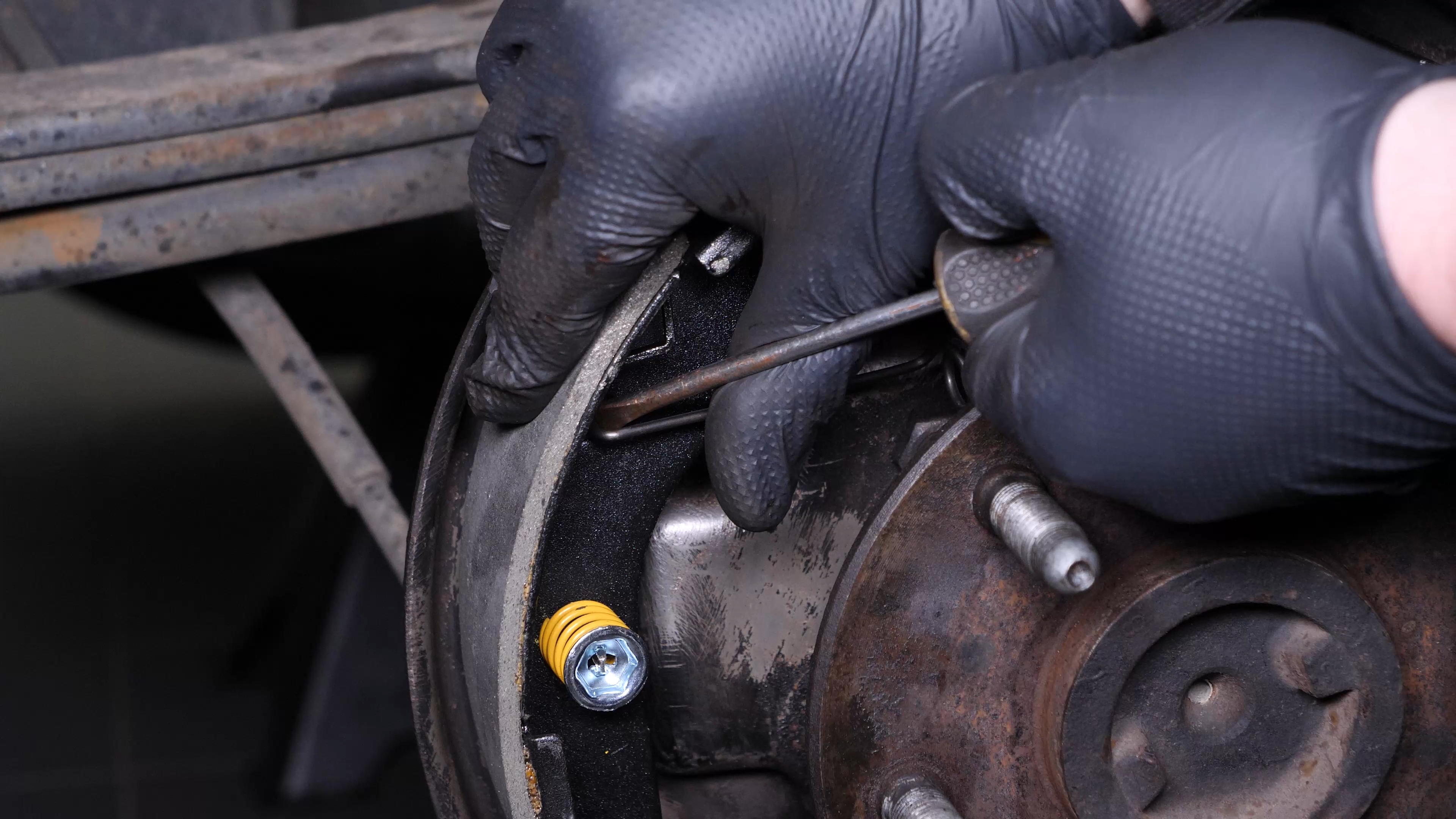 Install the new brake shoes