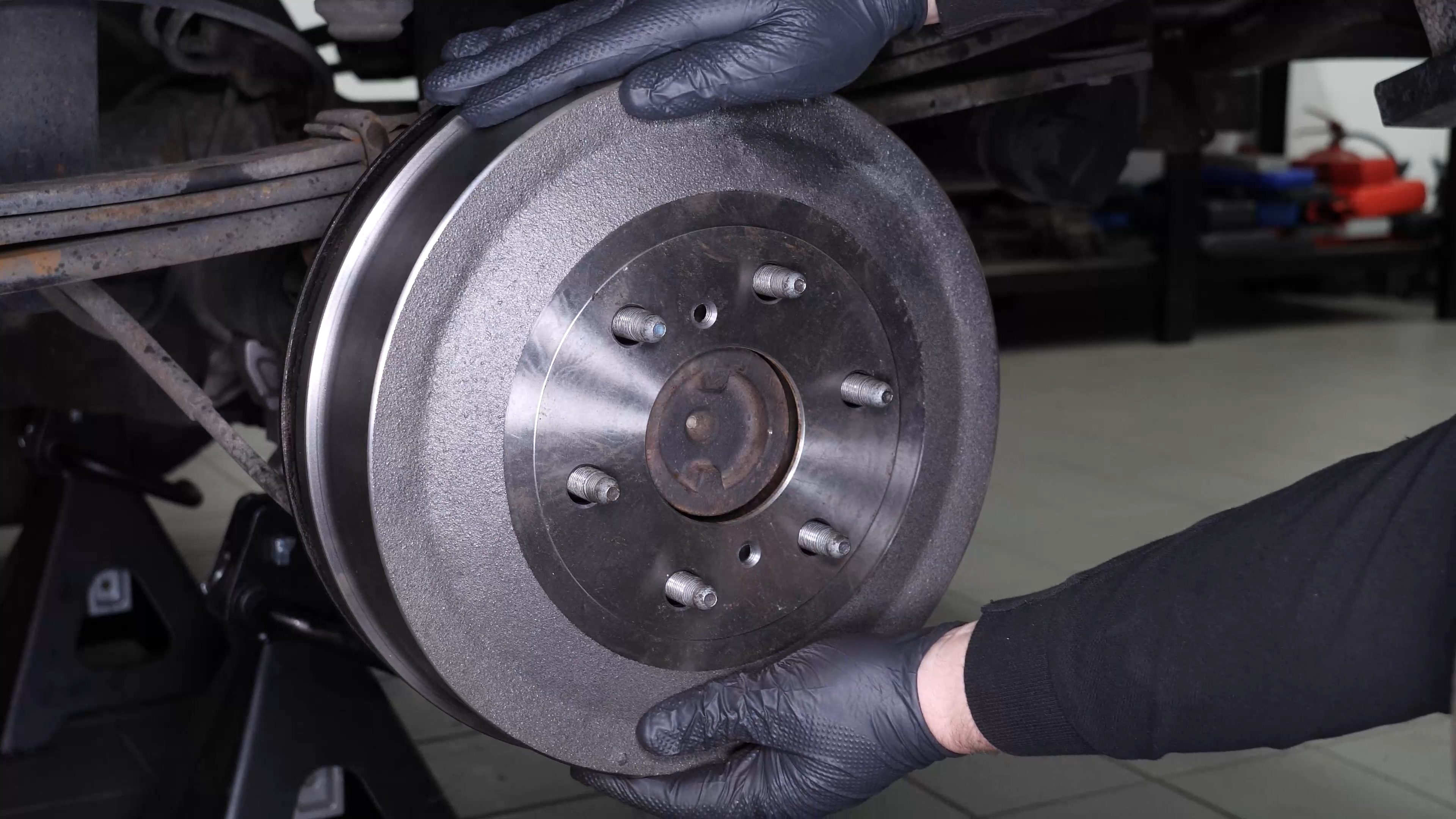 Install the new drum brakes