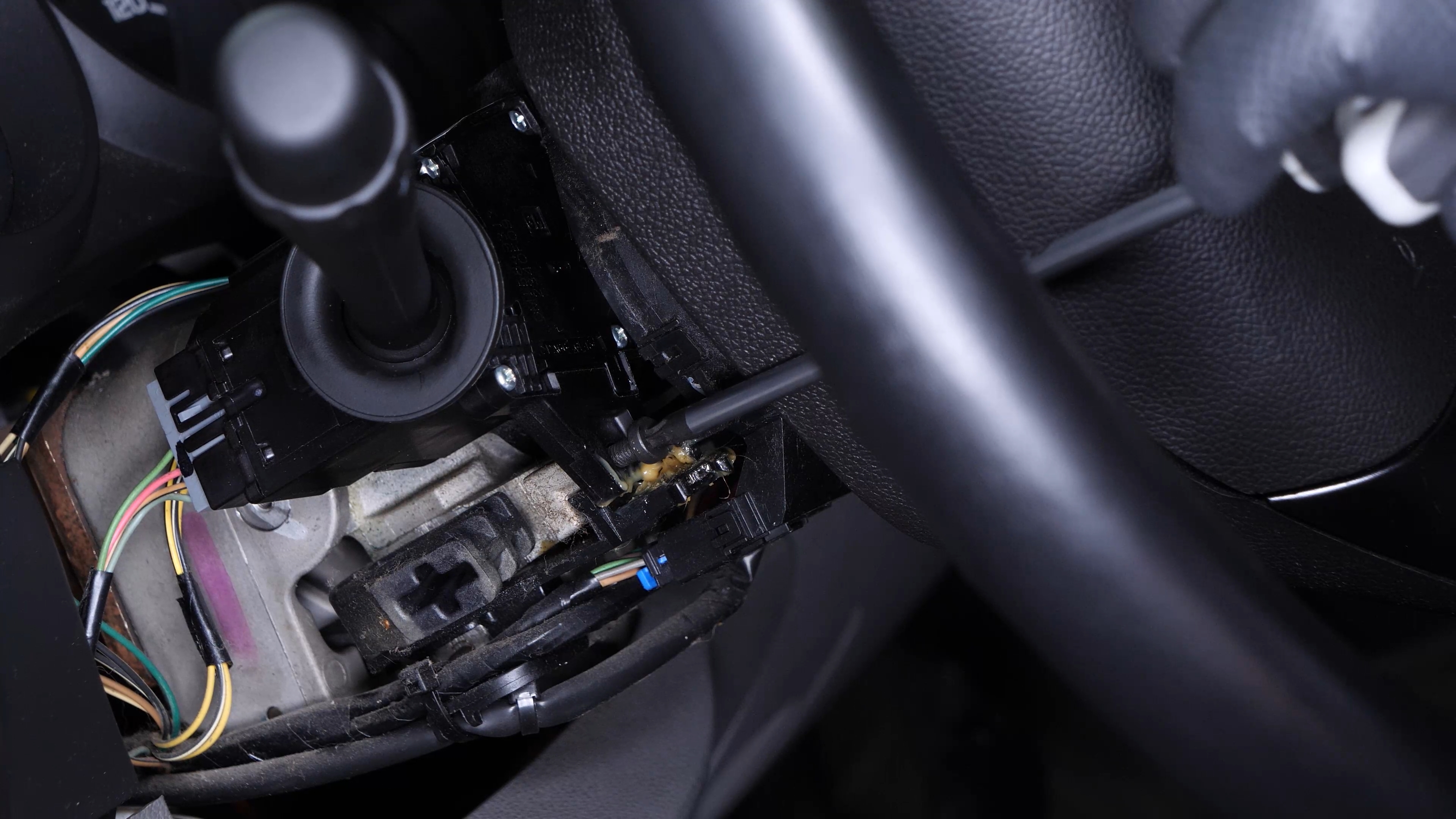 Put the turn signal switch back