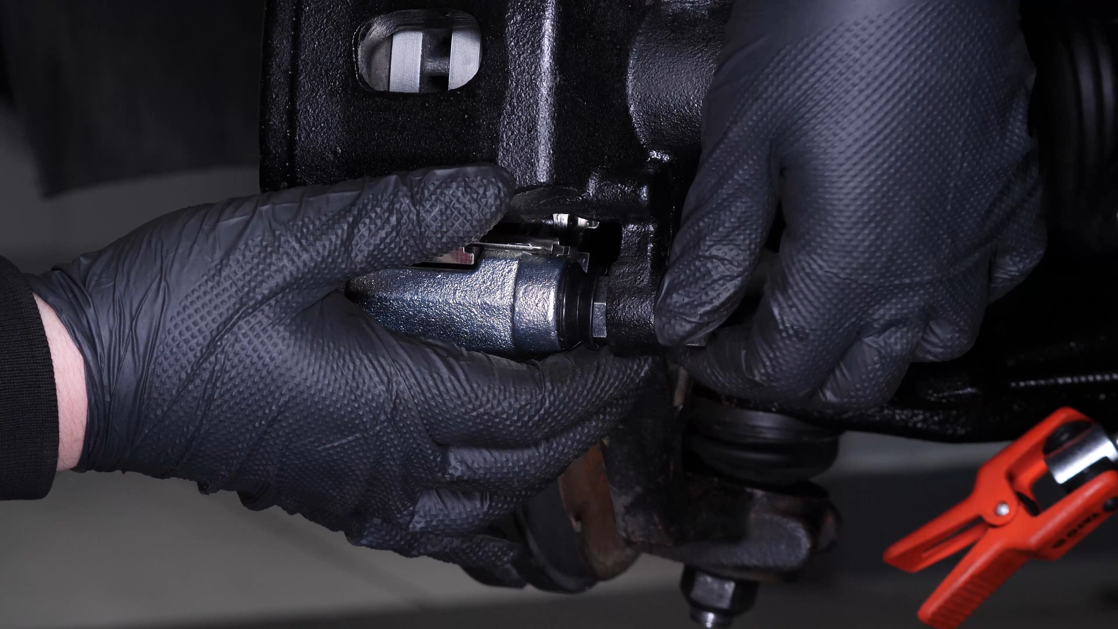 Replace the brake caliper