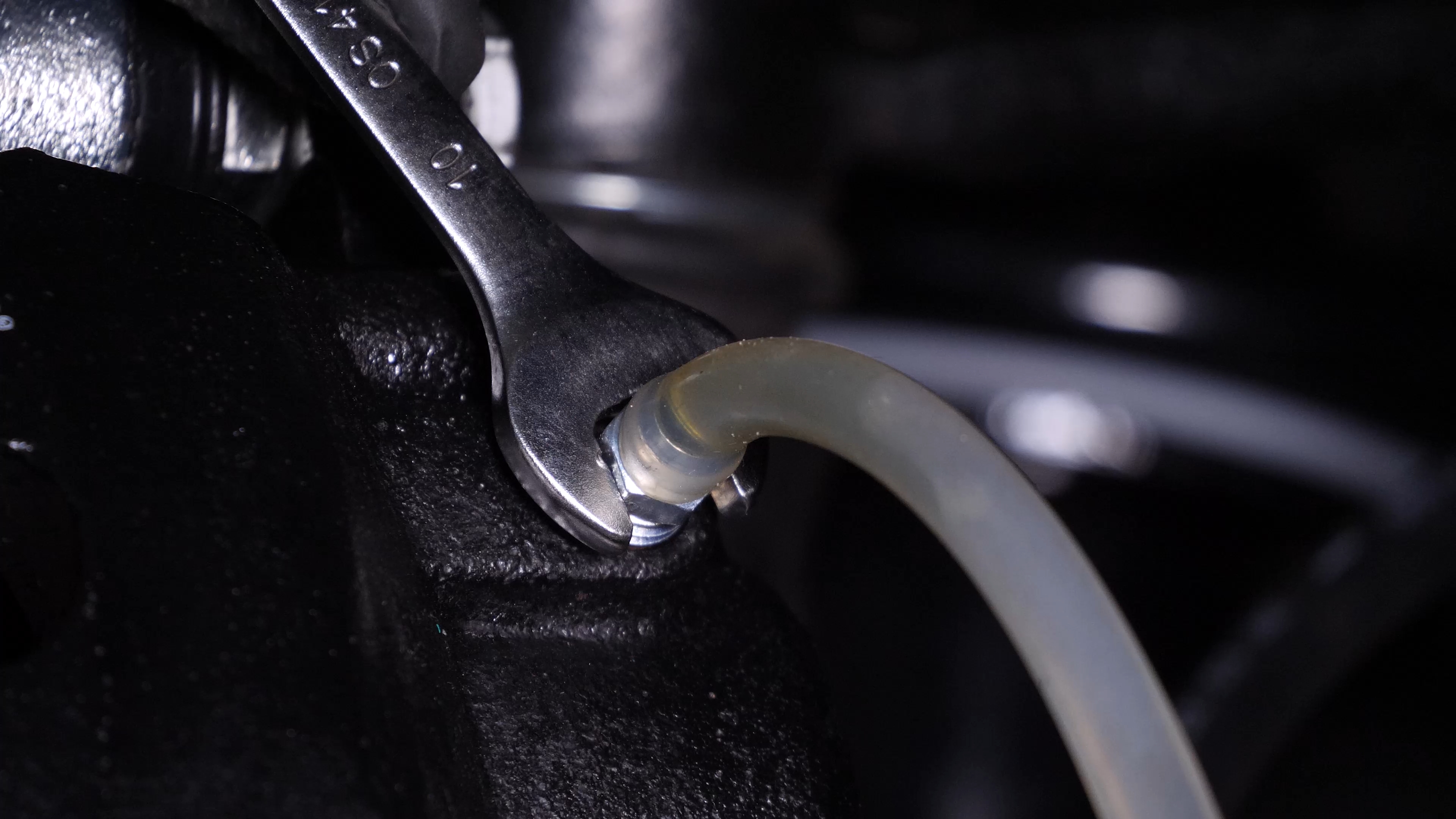 Bleed the brake fluid system