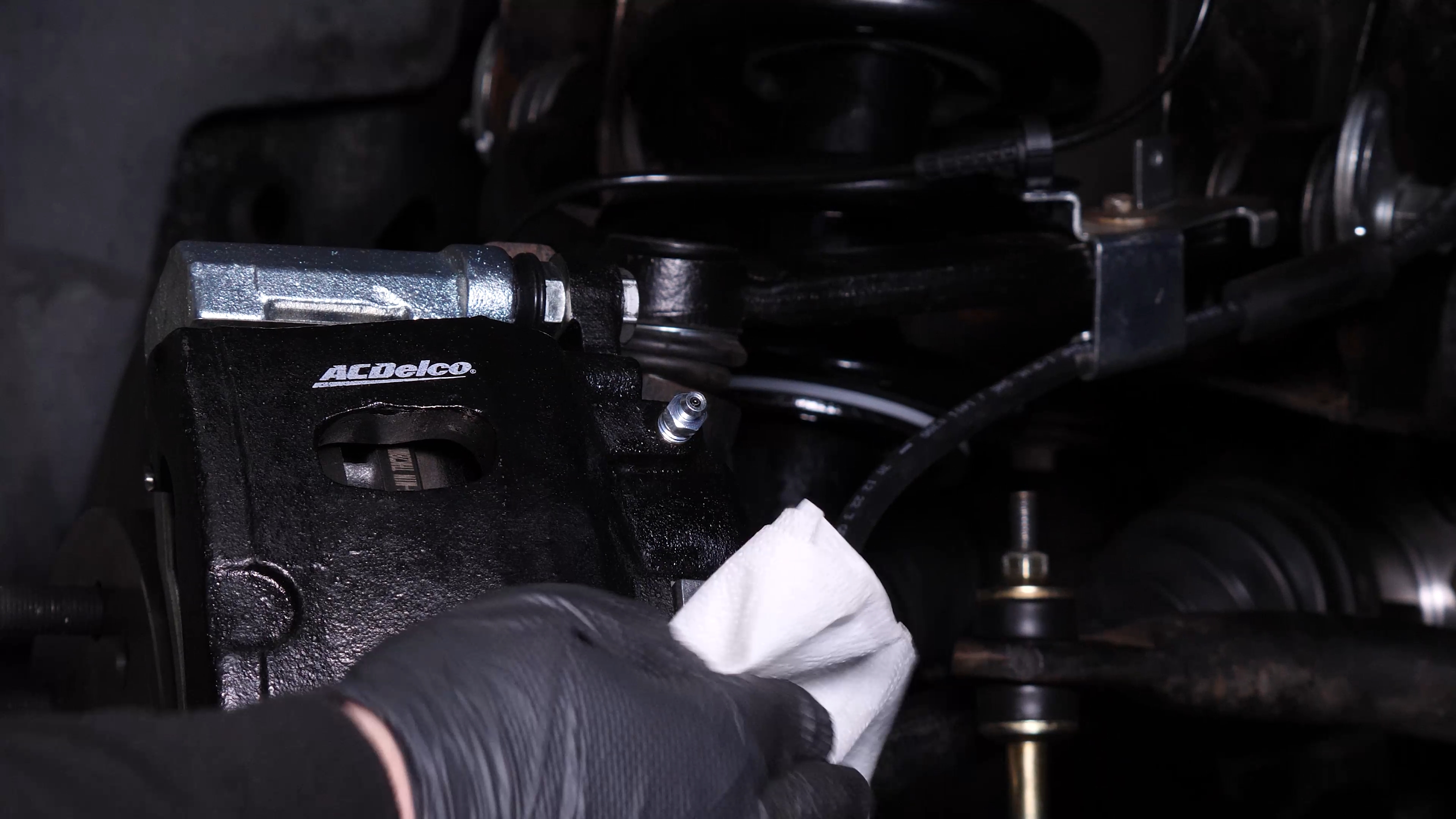 Bleed the brake fluid system