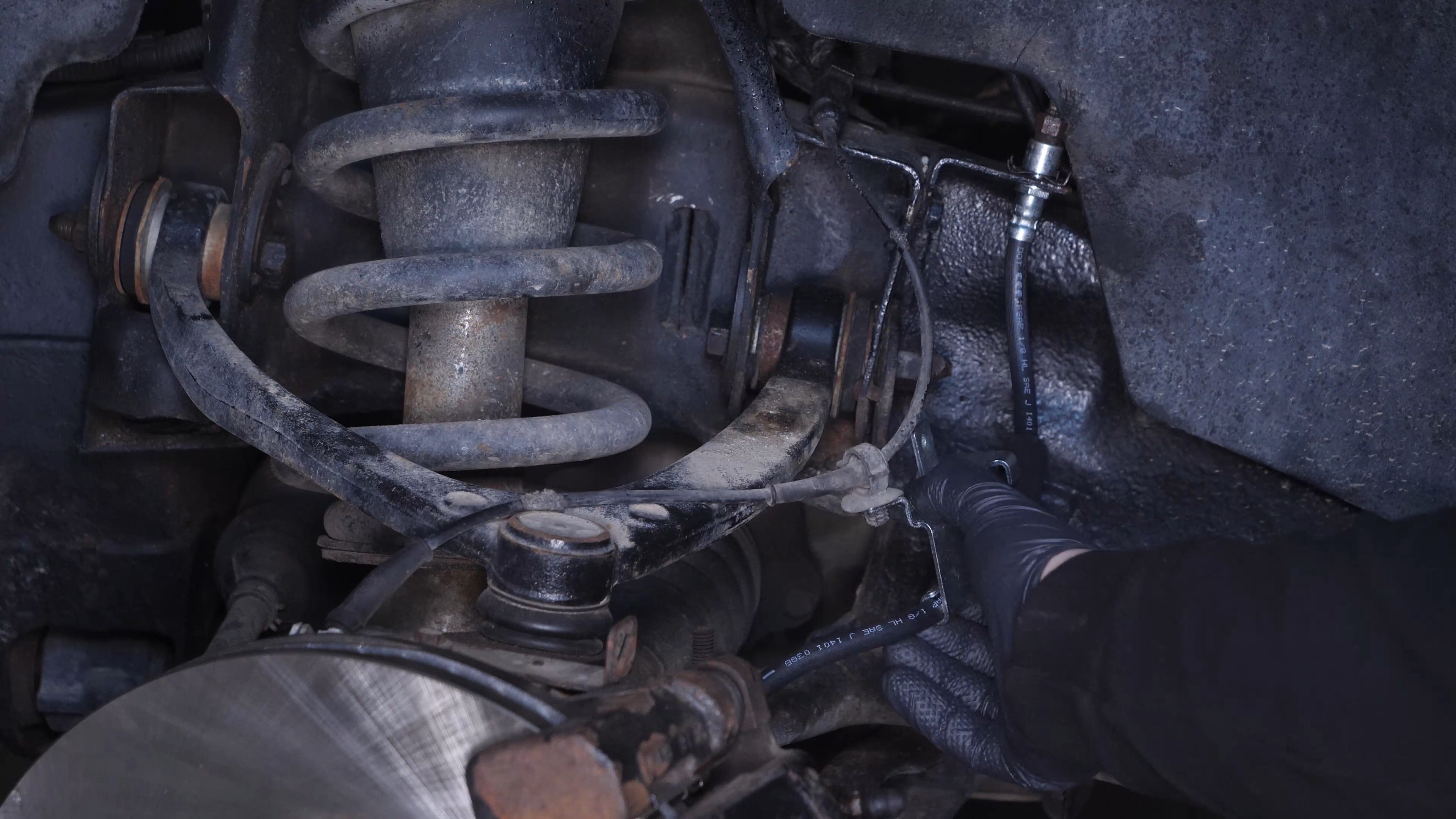 Remove the control arm ball joint