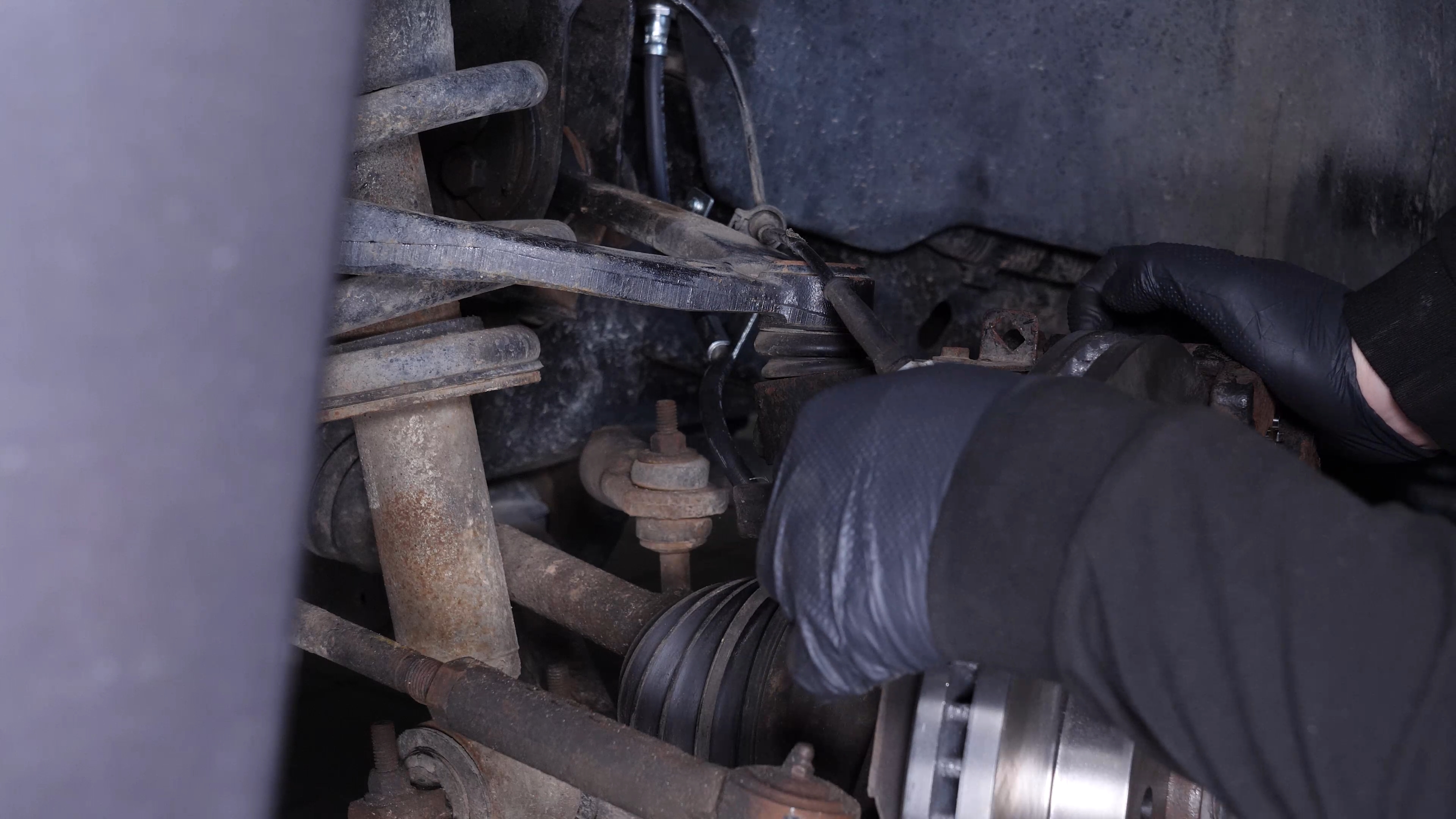 Remove the control arm ball joint