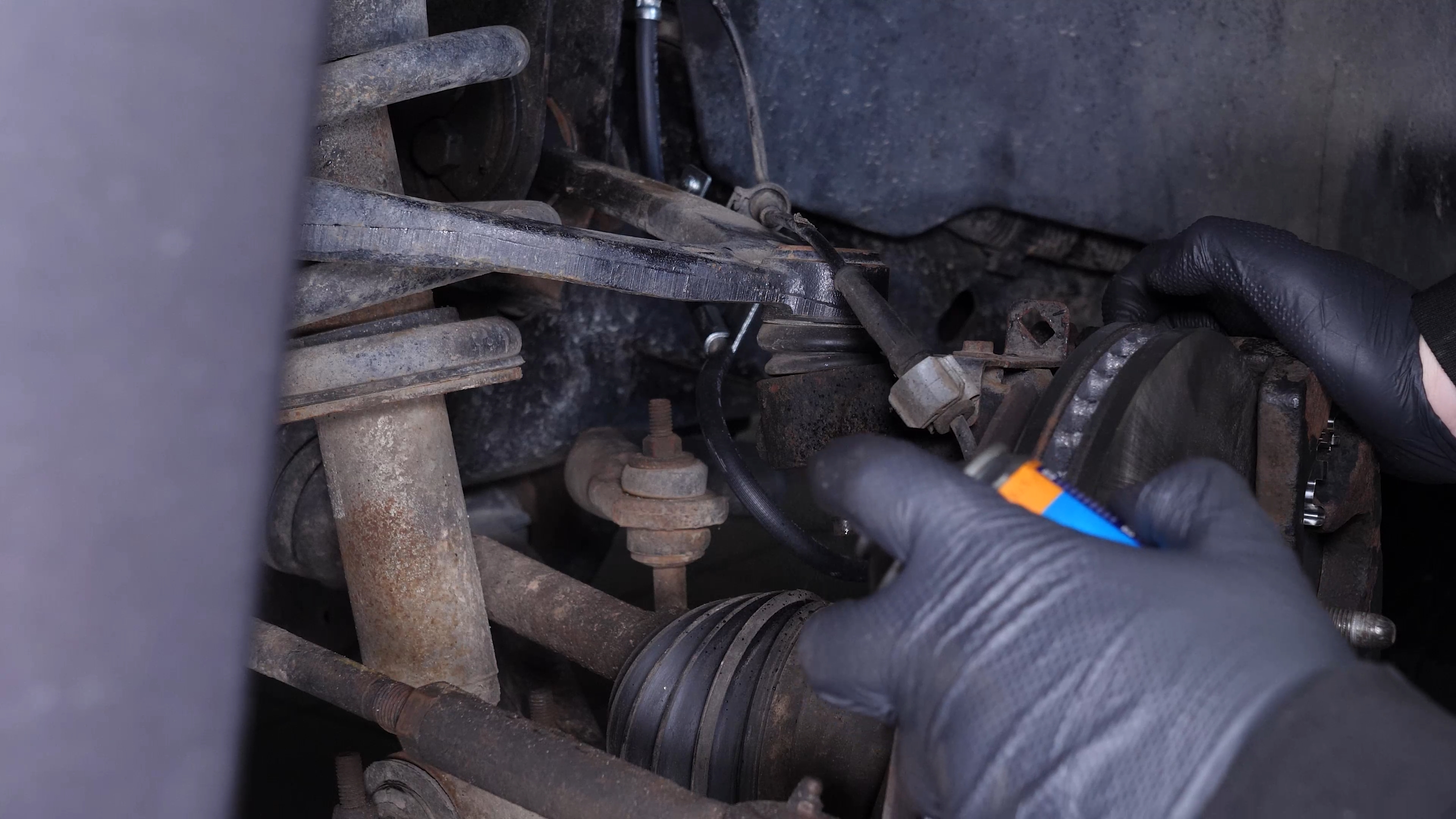 Remove the control arm ball joint