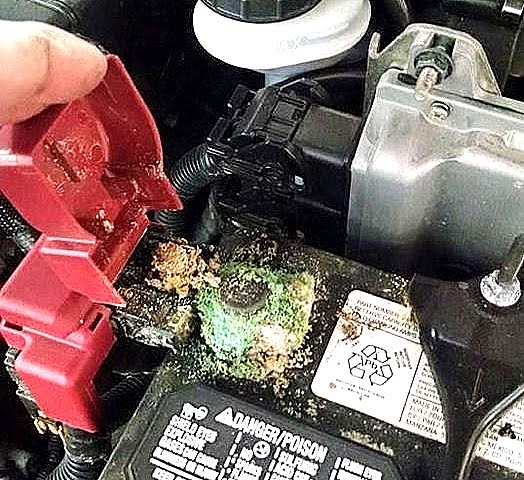 leaking car battery