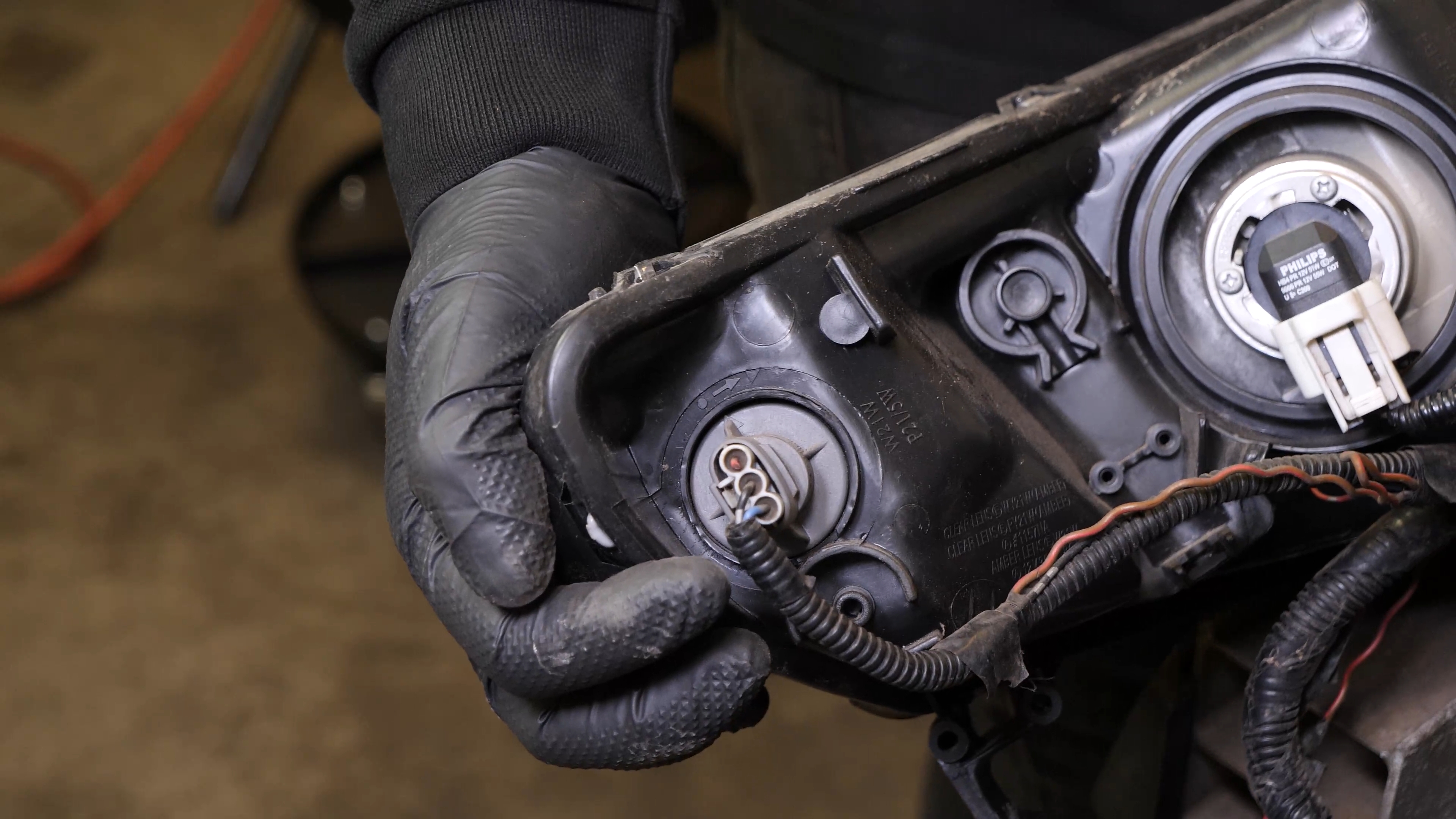 Disconnect the headlight assembly