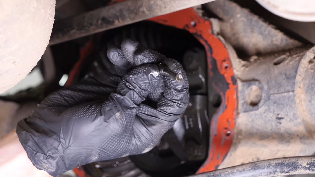 Remove the rear axle shaft