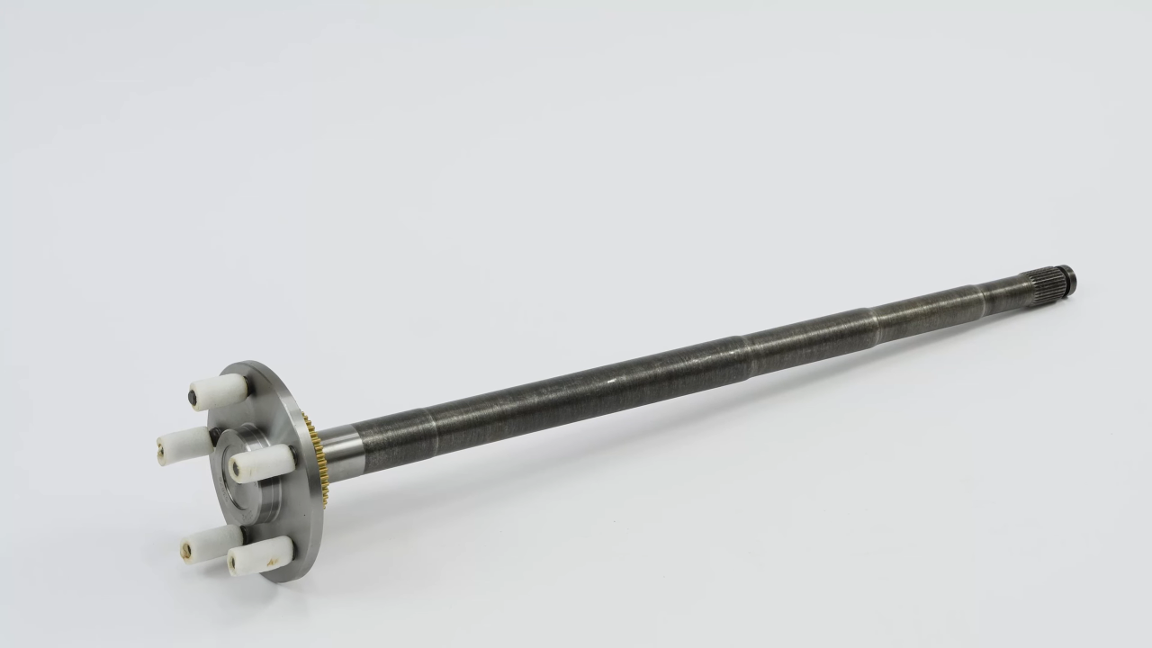 Put the rear axle shaft back