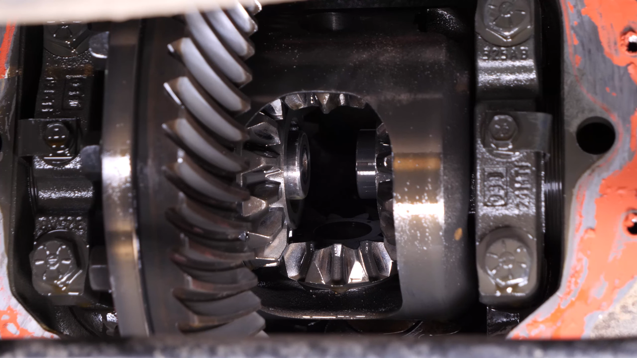 Put the rear axle shaft back