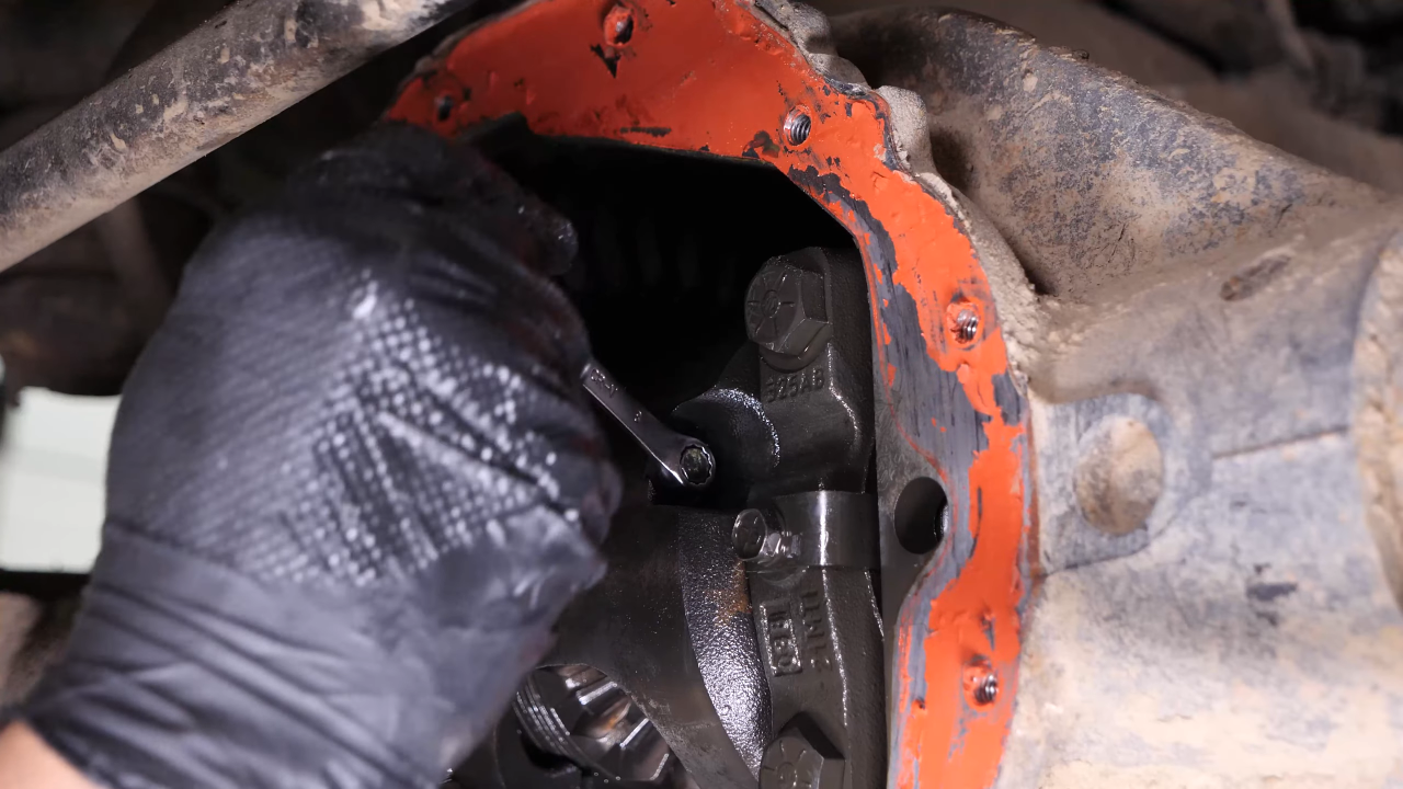 Put the rear axle shaft back