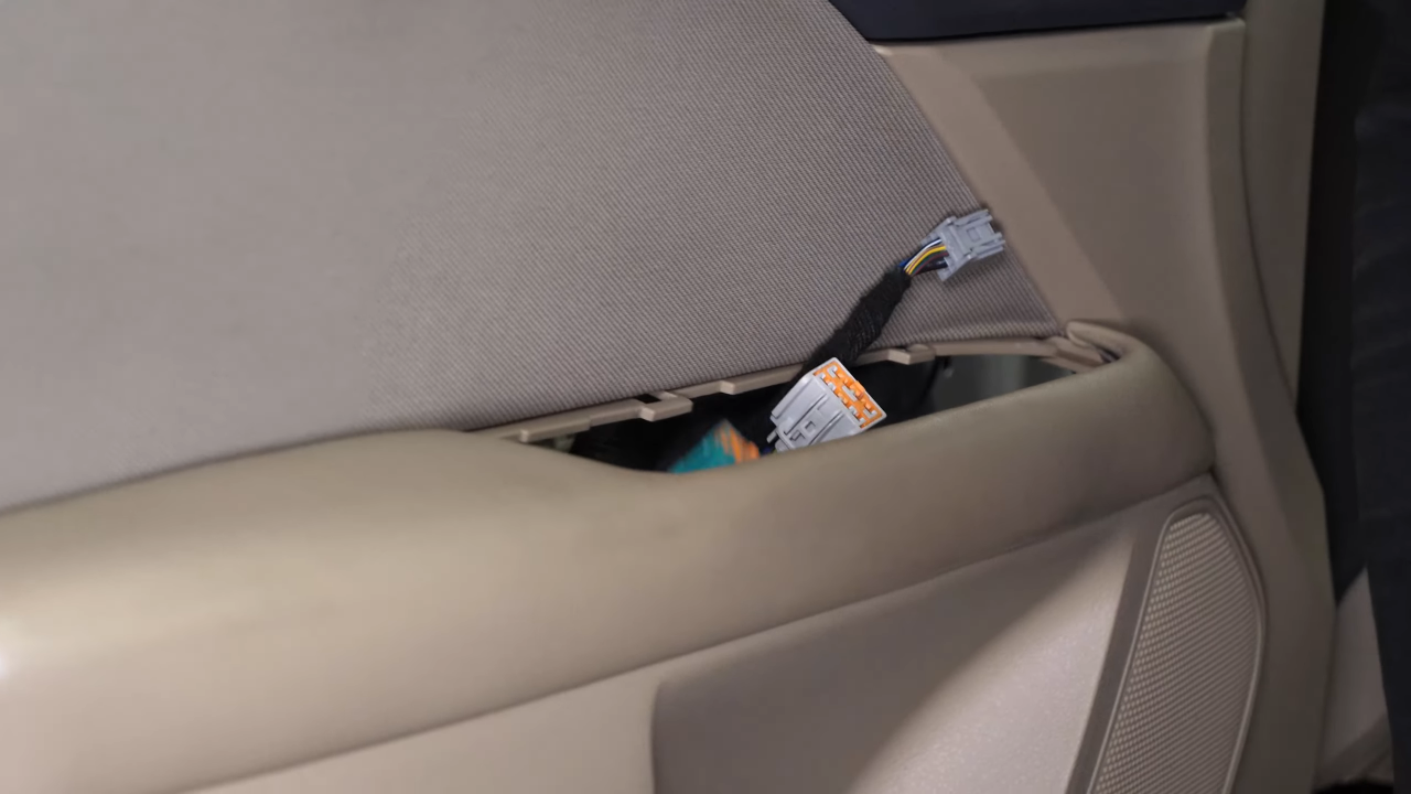 Put the door trim back