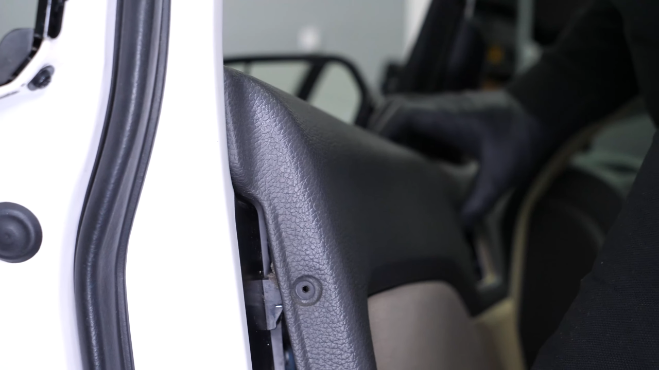 Put the door trim back