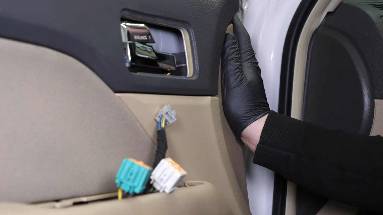 Put the door trim back