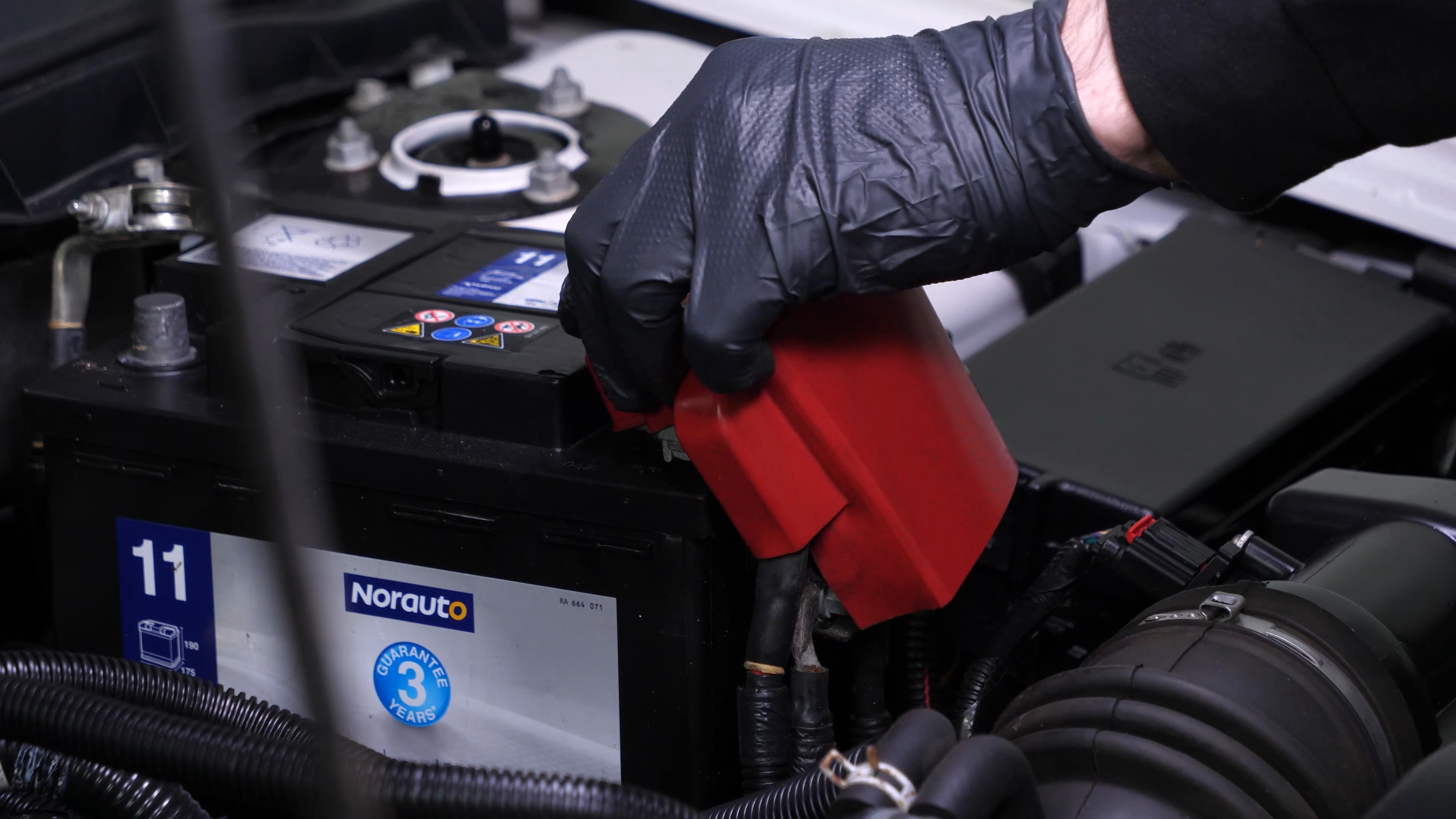 Remove the positive terminal