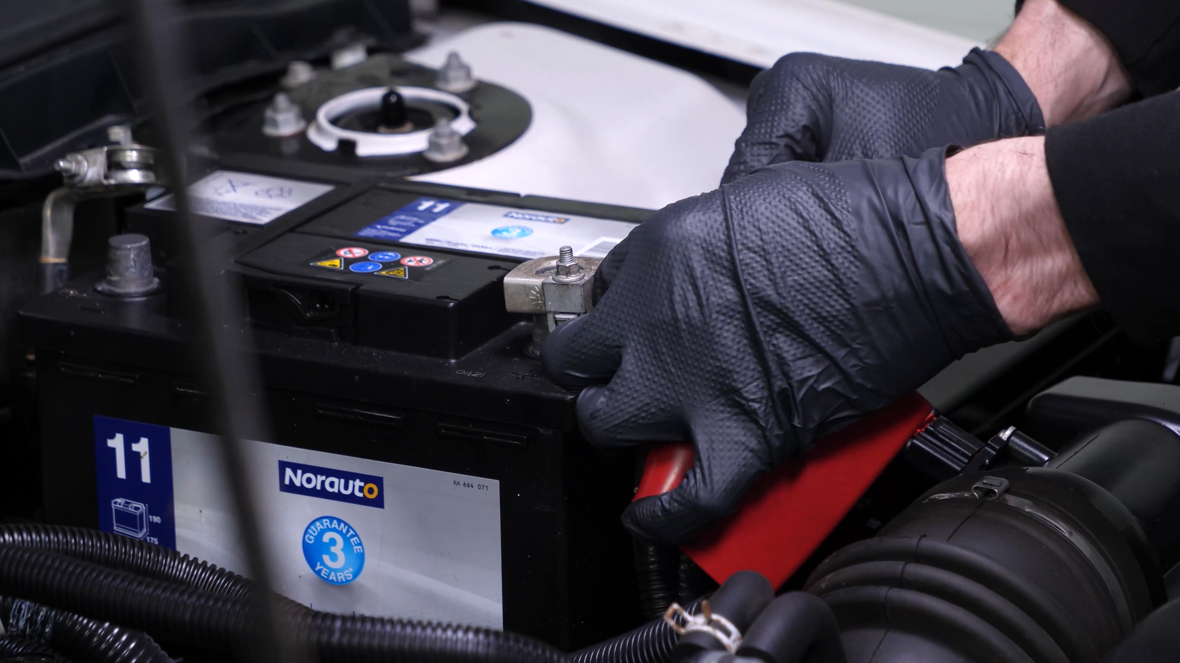 Remove the positive terminal