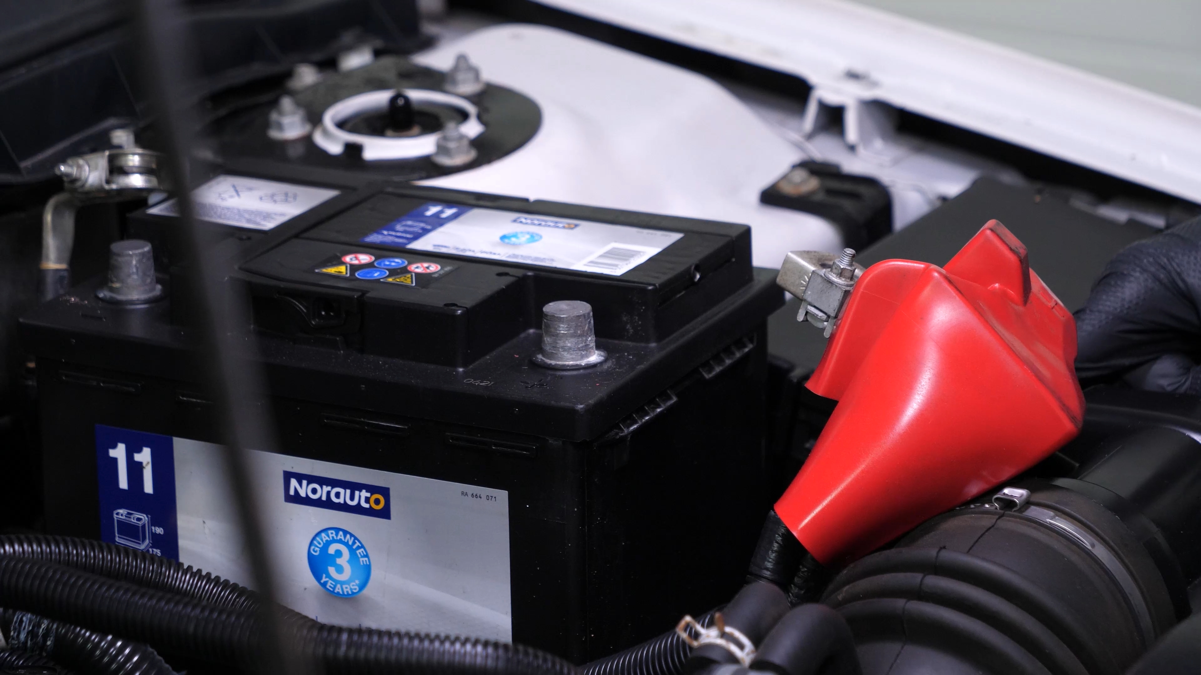 Remove the positive terminal