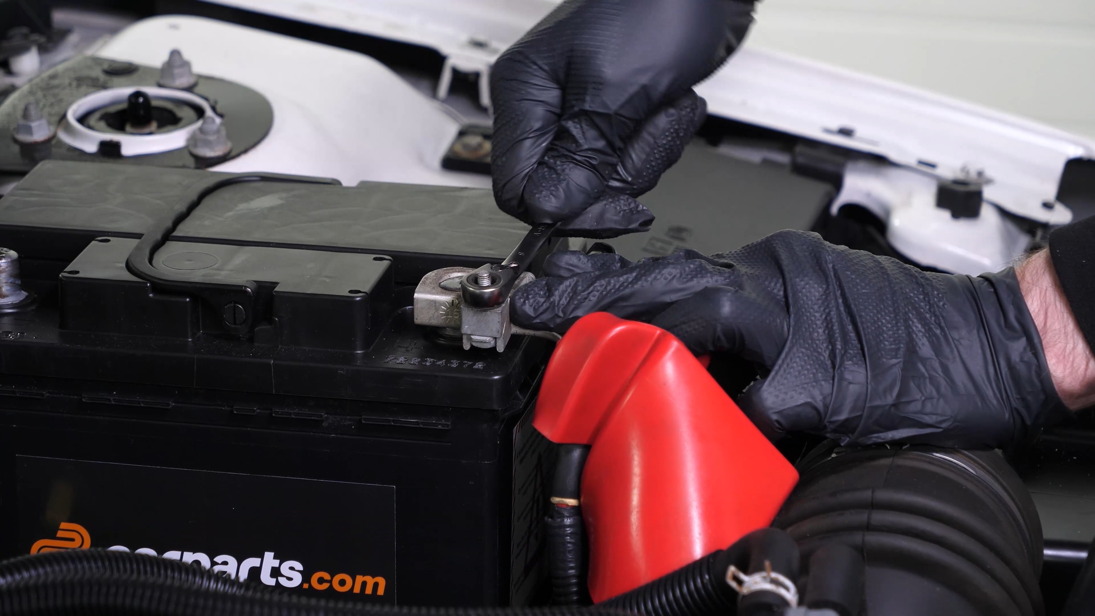 Put the positive terminal back on