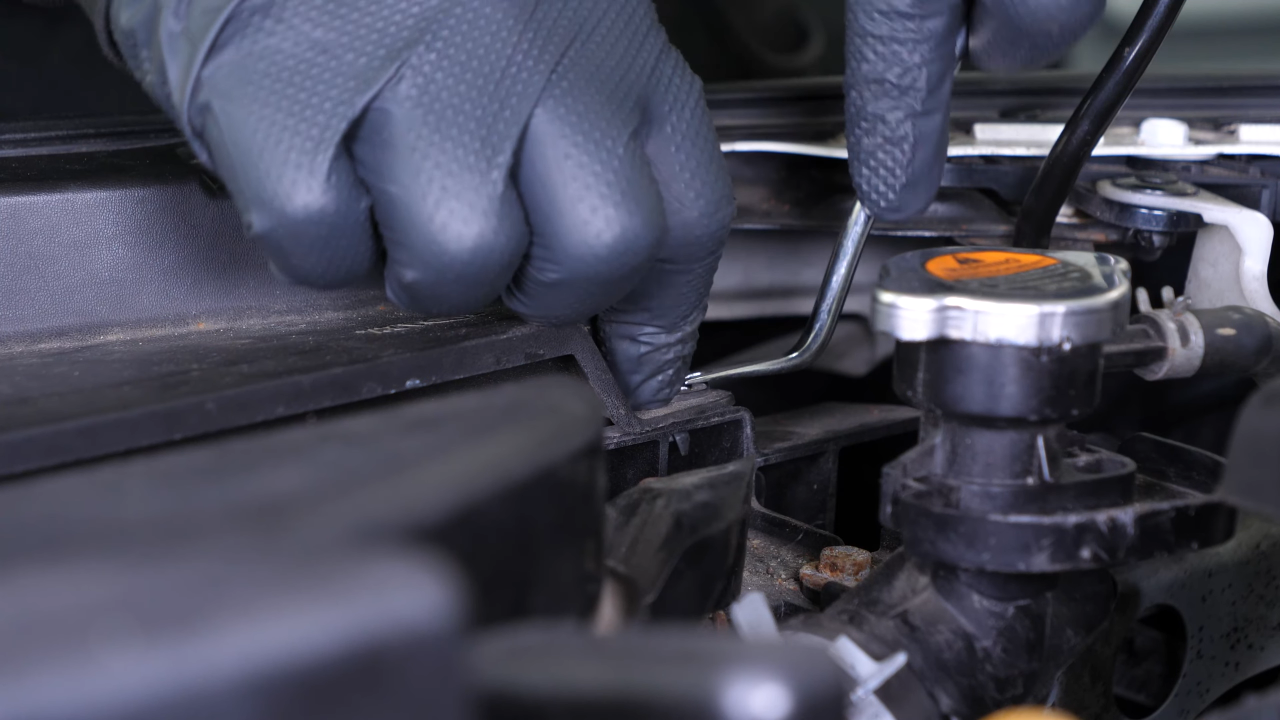 Remove the radiator support cover