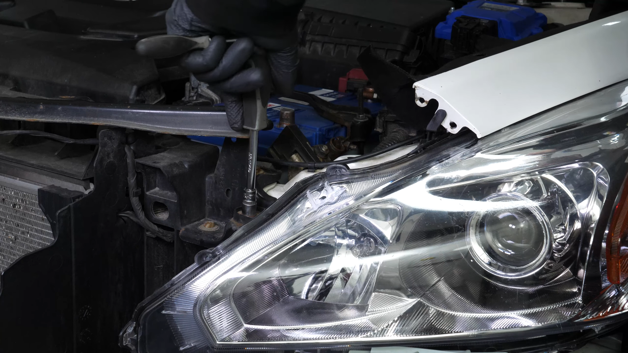 Remove the headlight housing