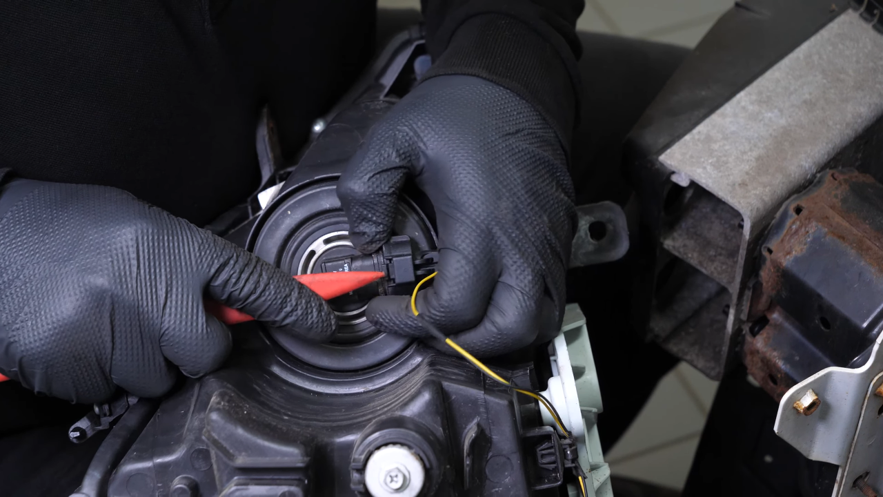 Disconnect the headlight assembly