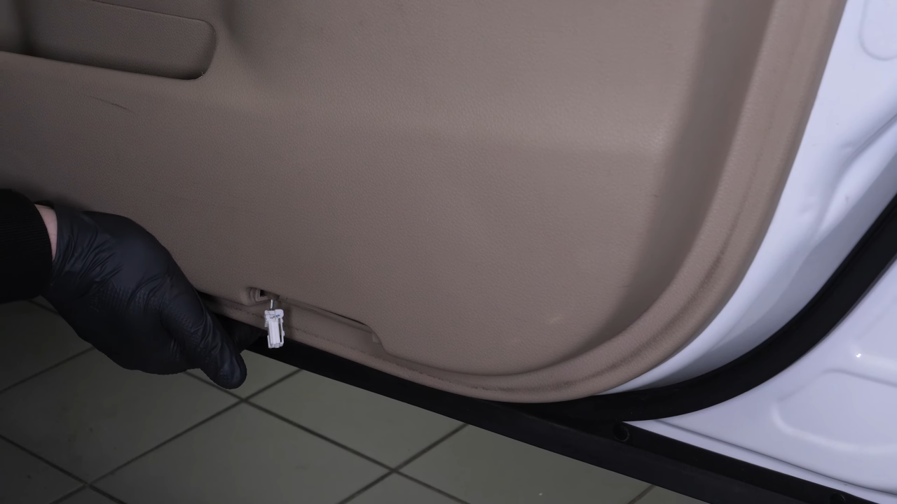 Put the door panel back