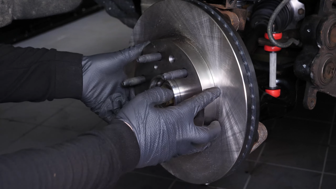 Prepare the new brake disc