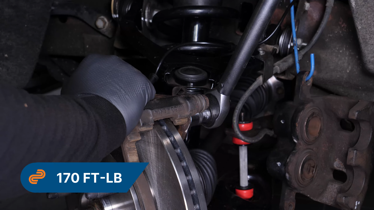 Put the brake caliper mount back on