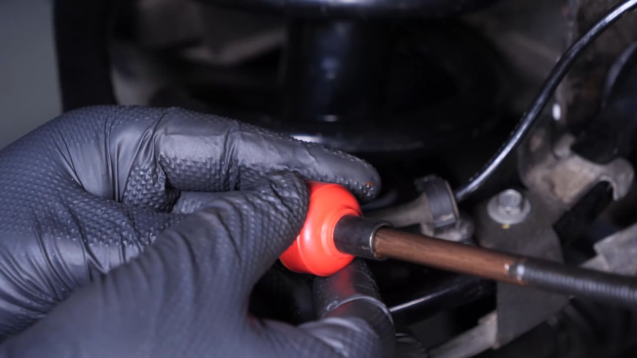 Install the new sway bar end link