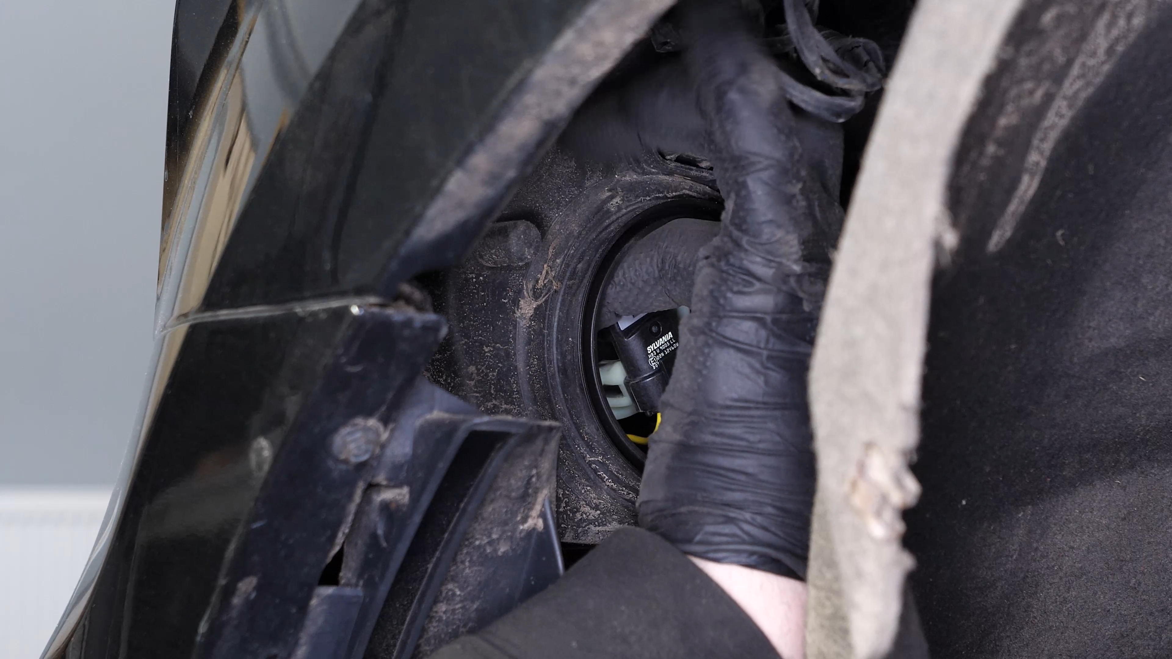 Replace the high beam bulb