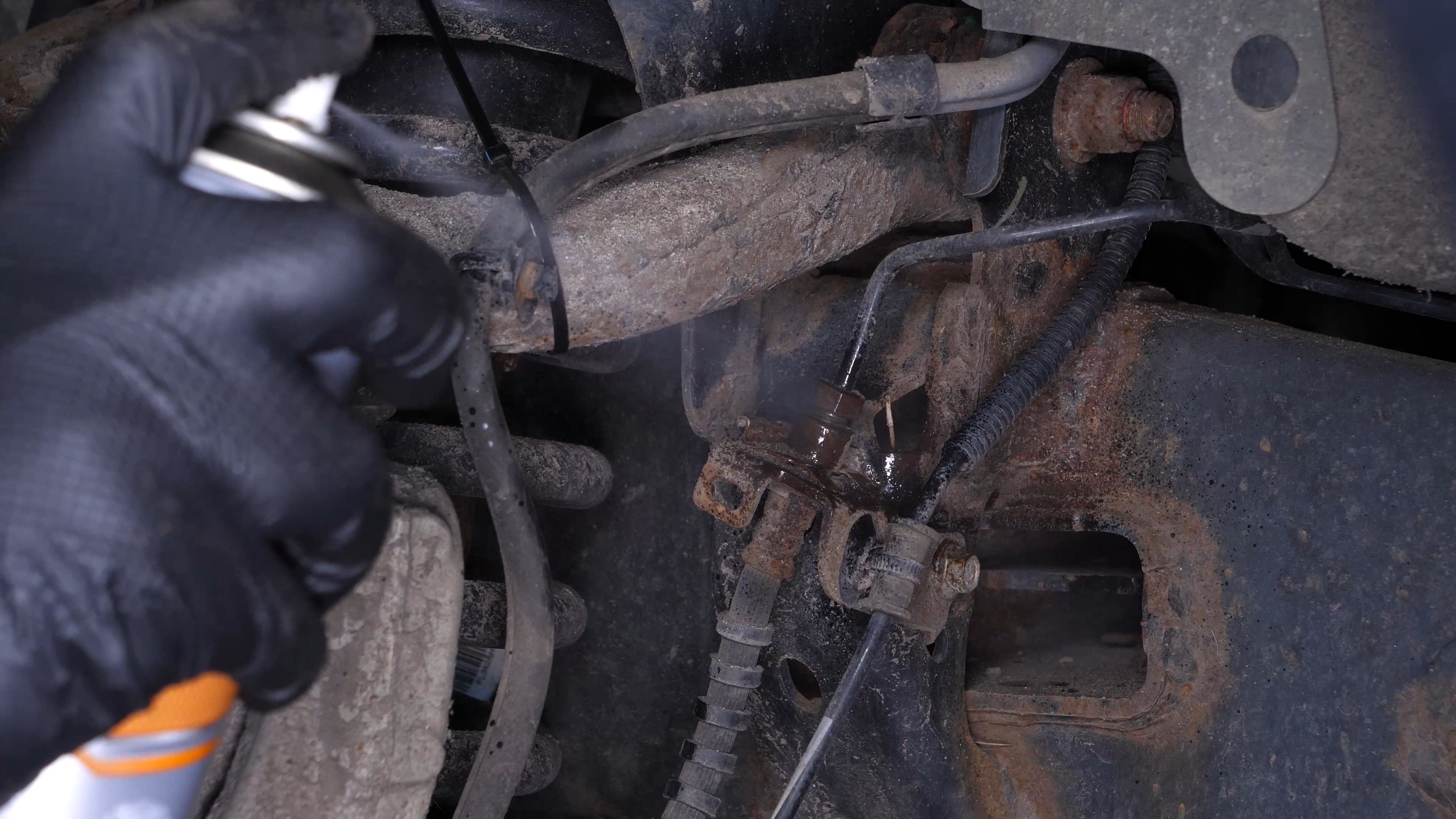 Remove the brake hose