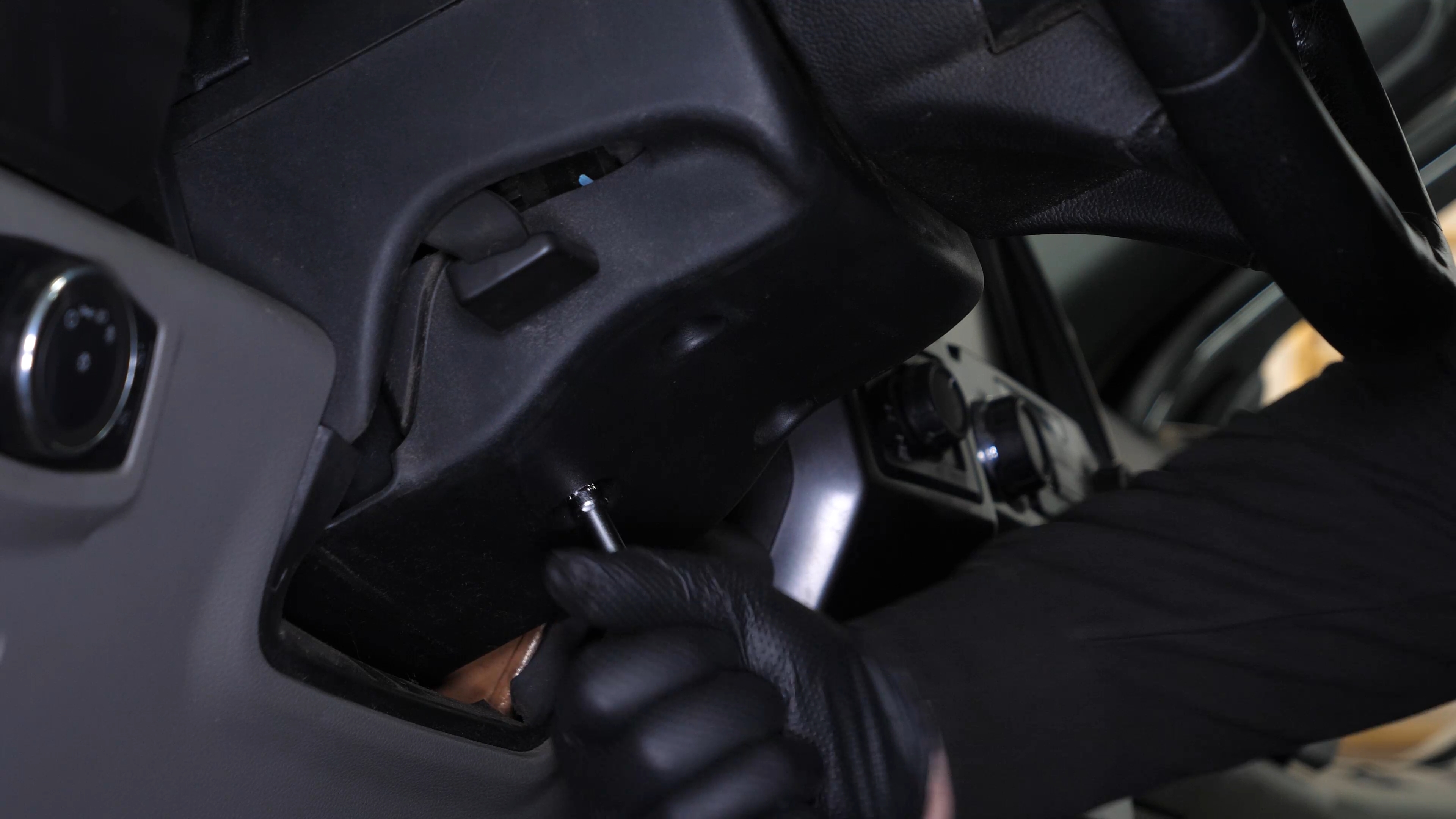 Put the steering column cover back