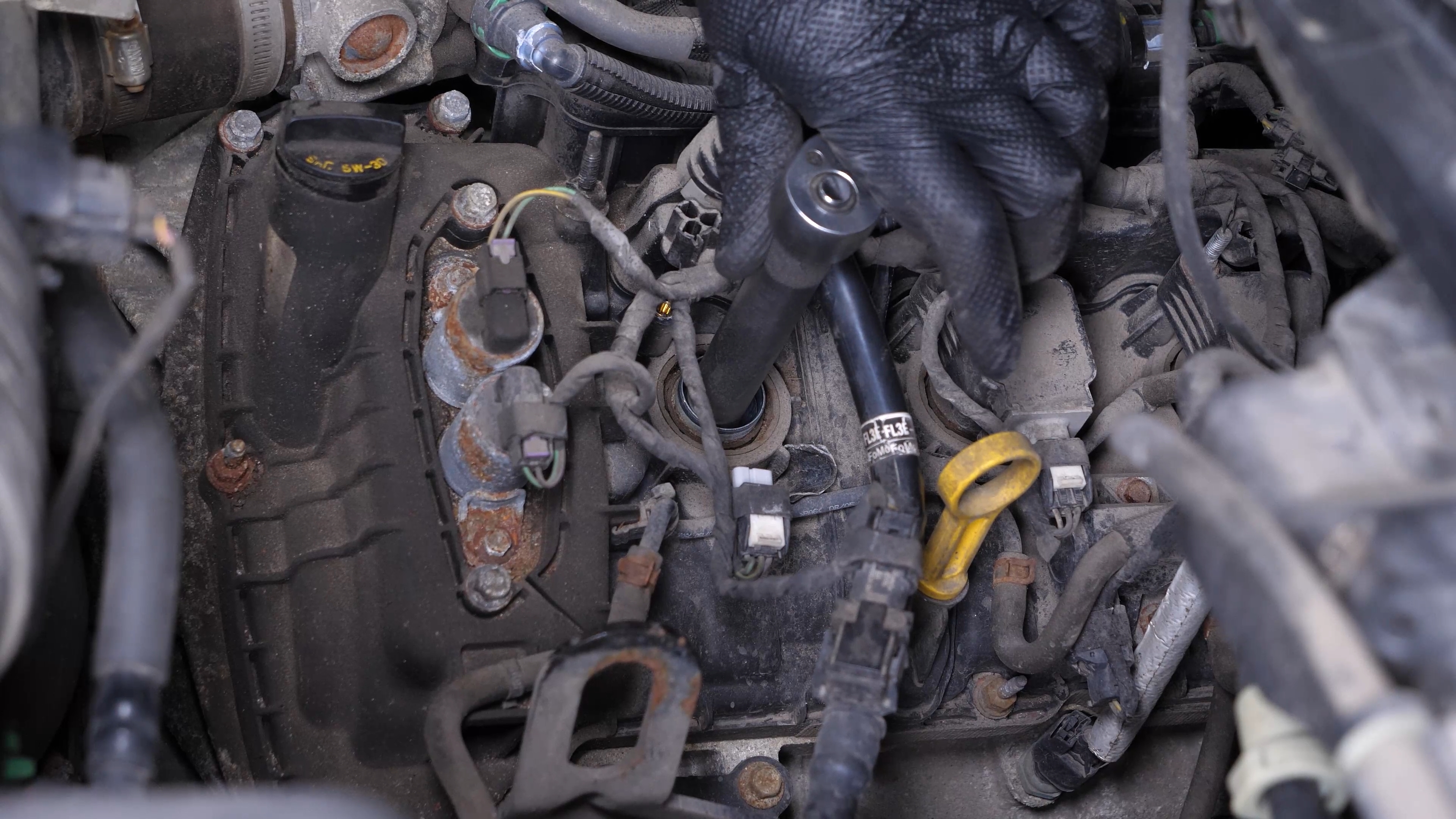 Remove the spark plugs