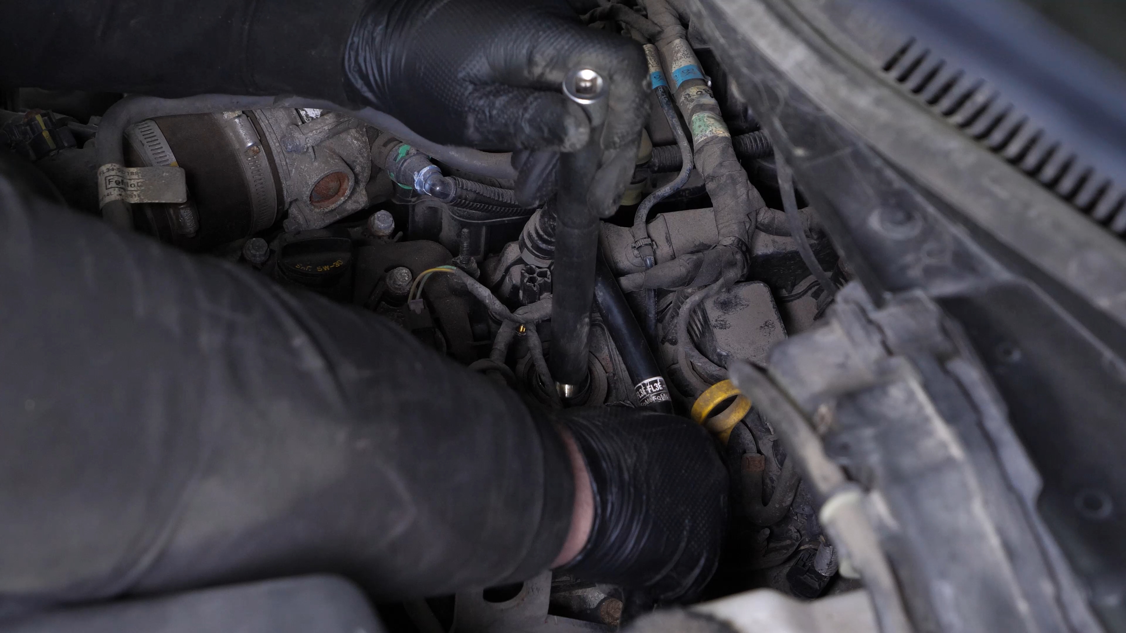 Remove the spark plugs