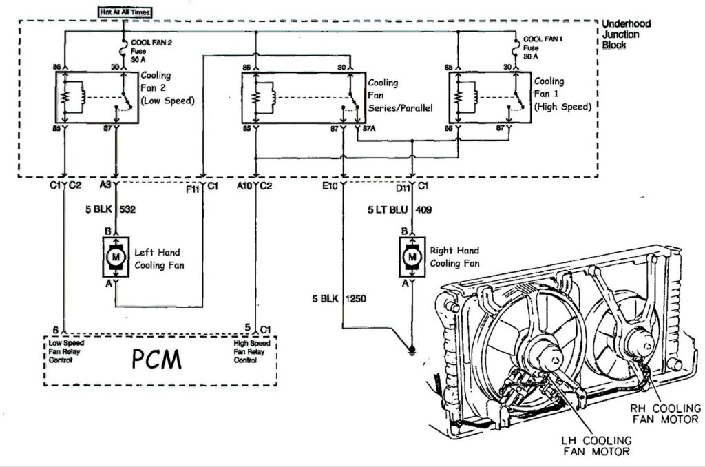 gm cooling fan diagram